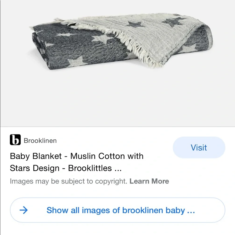 Brooklinen Stars Baby Blanket brand new in package - Picture 5 of 6